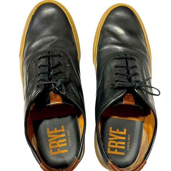 FRYE Ludlow Bal Oxford Sneakers Mens Size 10 Black Leather Shoes